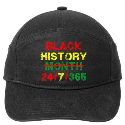 Black History Month 24/7/365 African Melanin 7-Panel Snapback Hat