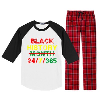 Black History Month 24/7/365 African Melanin Raglan Sleeve Pajama Set