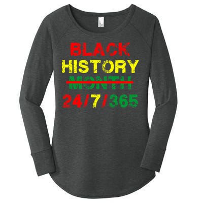 Black History Month 24/7/365 African Melanin Women's Perfect Tri Tunic Long Sleeve Shirt