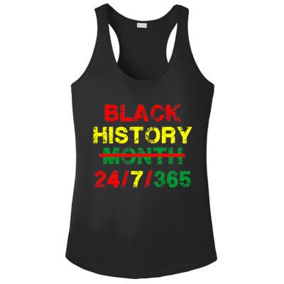 Black History Month 24/7/365 African Melanin Ladies PosiCharge Competitor Racerback Tank