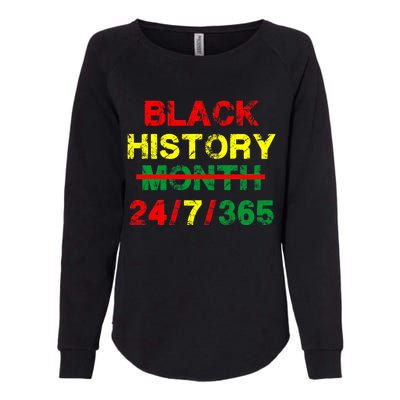 Black History Month 24/7/365 African Melanin Womens California Wash Sweatshirt