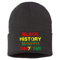 Black History Month 24/7/365 African Melanin Sustainable Knit Beanie