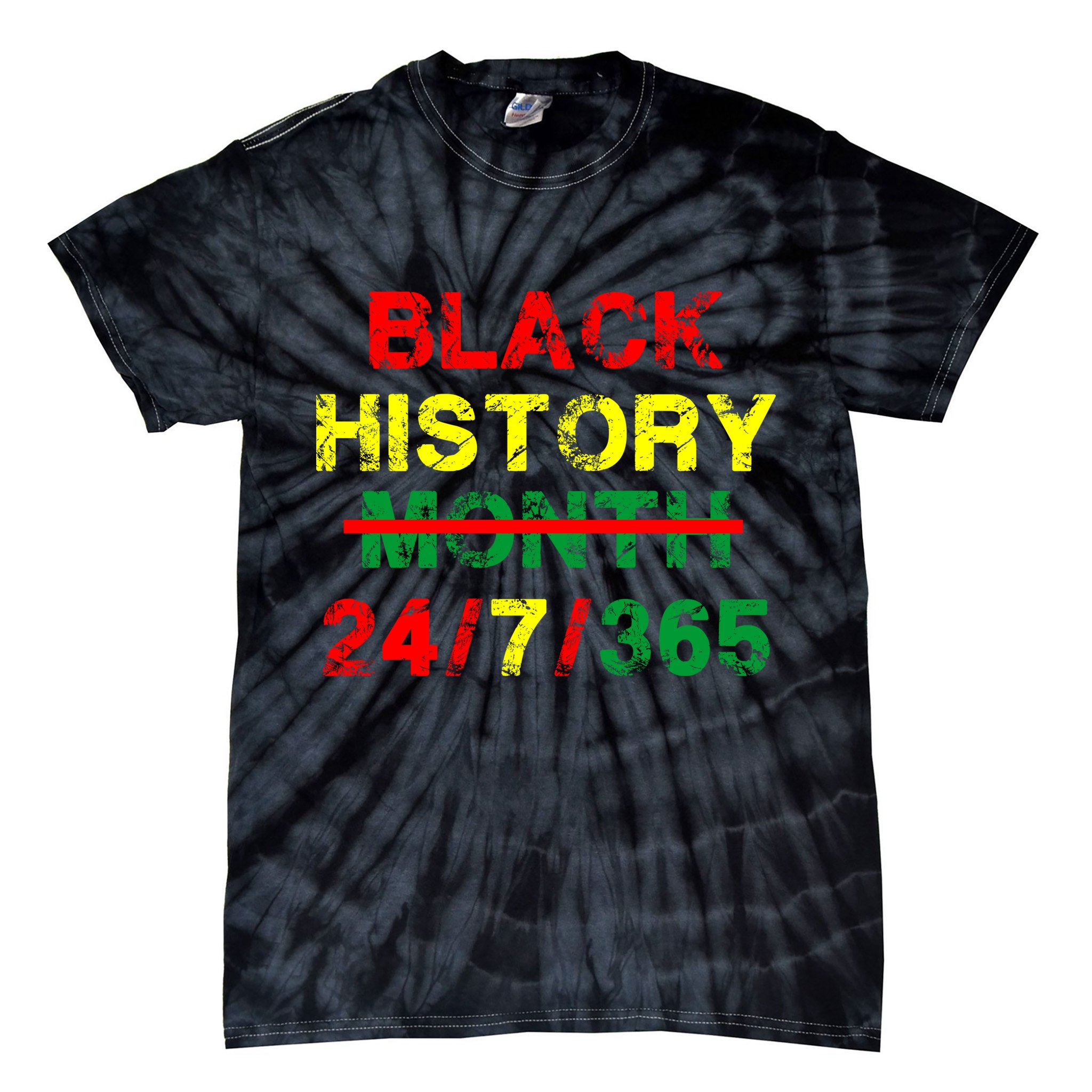 Black History Month 24/7/365 African Melanin Tie-Dye T-Shirt