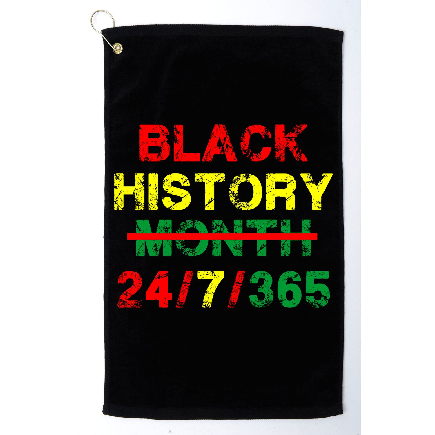 Black History Month 24/7/365 African Melanin Golf Towel