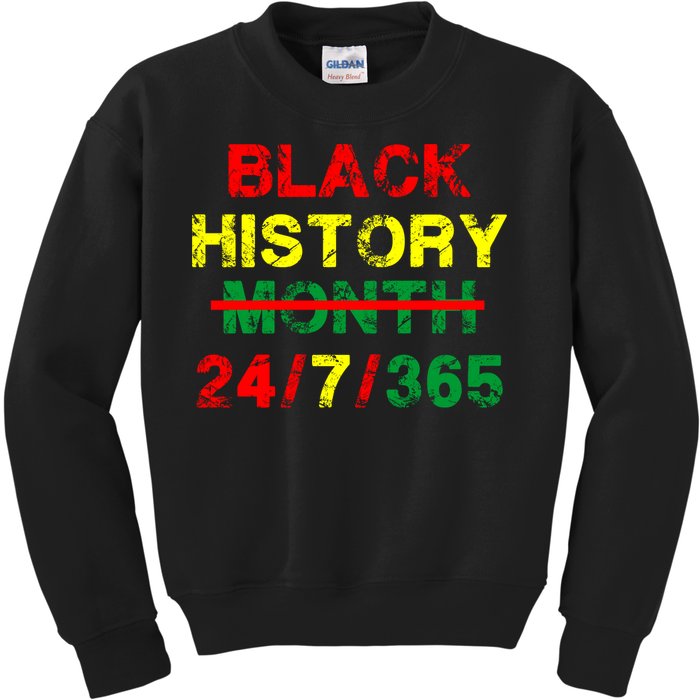 Black History Month 24/7/365 African Melanin Kids Sweatshirt