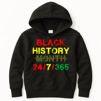 Black History Month 24/7/365 African Melanin Kids Hoodie