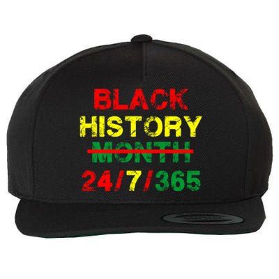 Black History Month 24/7/365 African Melanin Wool Snapback Cap