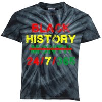 Black History Month 24/7/365 African Melanin Kids Tie-Dye T-Shirt