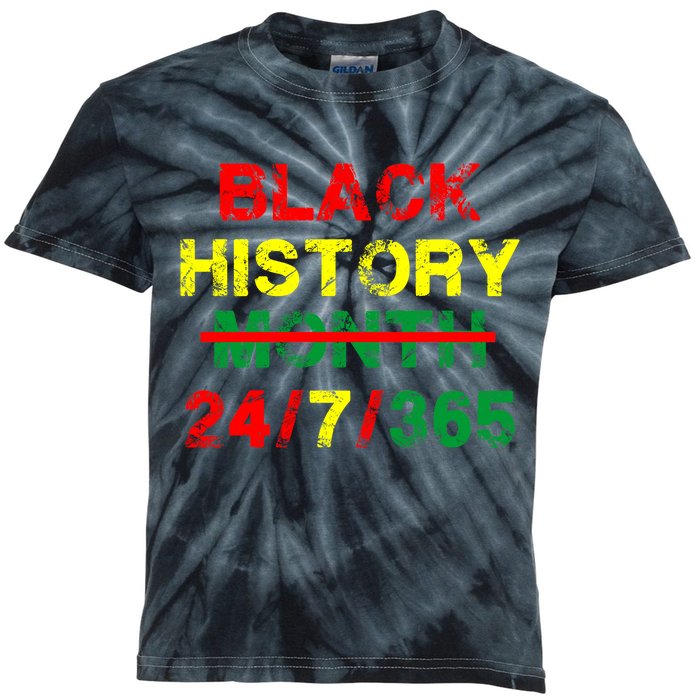 Black History Month 24/7/365 African Melanin Kids Tie-Dye T-Shirt