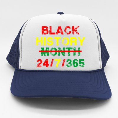 Black History Month 24/7/365 African Melanin Trucker Hat