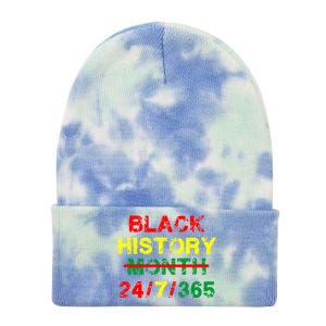 Black History Month 24/7/365 African Melanin Tie Dye 12in Knit Beanie