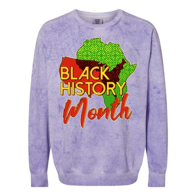 Black History Month Africa Colorblast Crewneck Sweatshirt