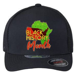 Black History Month Africa Flexfit Unipanel Trucker Cap