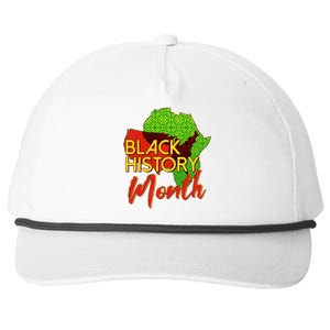 Black History Month Africa Snapback Five-Panel Rope Hat