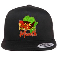 Black History Month Africa Flat Bill Trucker Hat