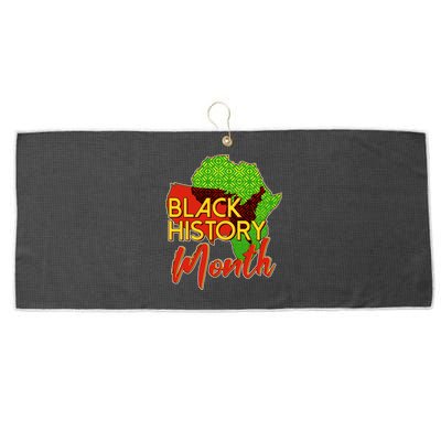 Black History Month Africa Large Microfiber Waffle Golf Towel