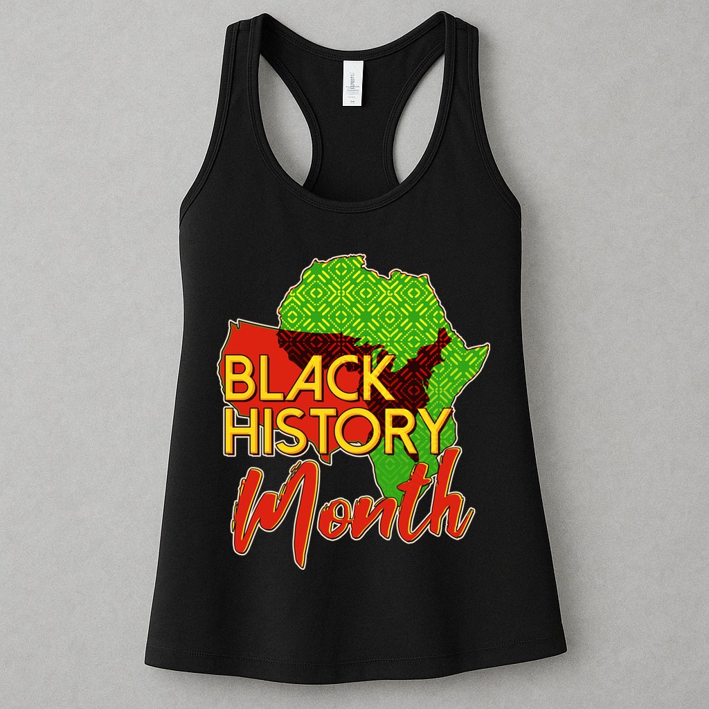 Black History Month Africa Womens Tank Top