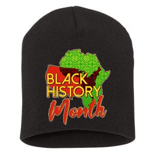 Black History Month Africa Short Acrylic Beanie