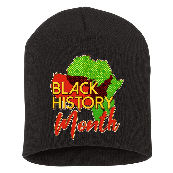 Black History Month Africa Short Acrylic Beanie