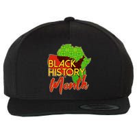 Black History Month Africa Wool Snapback Cap