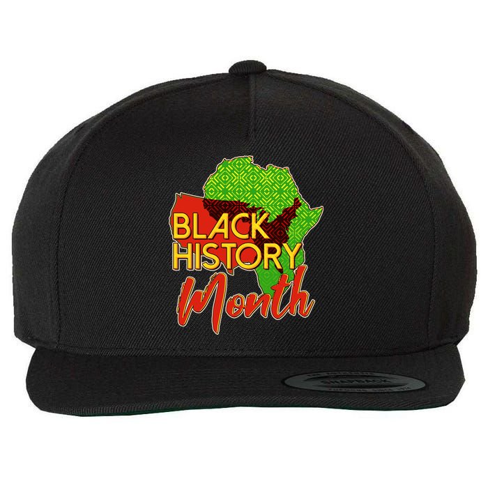 Black History Month Africa Wool Snapback Cap