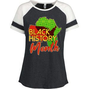 Black History Month Africa Enza Ladies Jersey Colorblock Tee