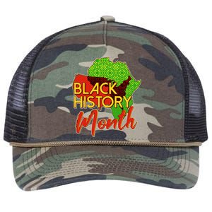 Black History Month Africa Retro Rope Trucker Hat Cap