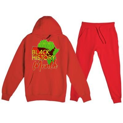 Black History Month Africa Premium Hooded Sweatsuit Set