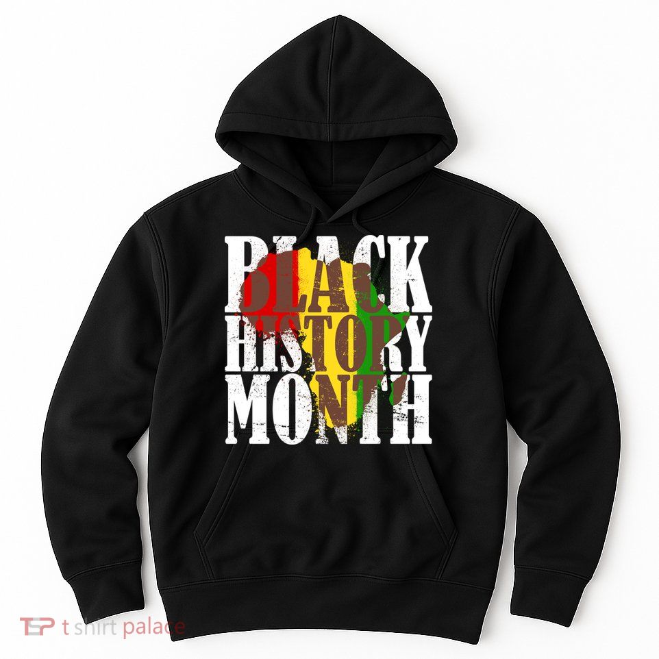 Black History Month Africa Paint Splat Hoodie
