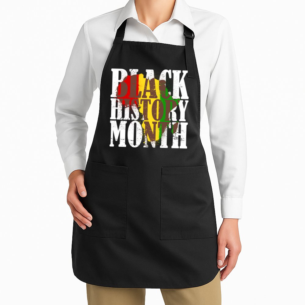 Black History Month Africa Paint Splat Apron