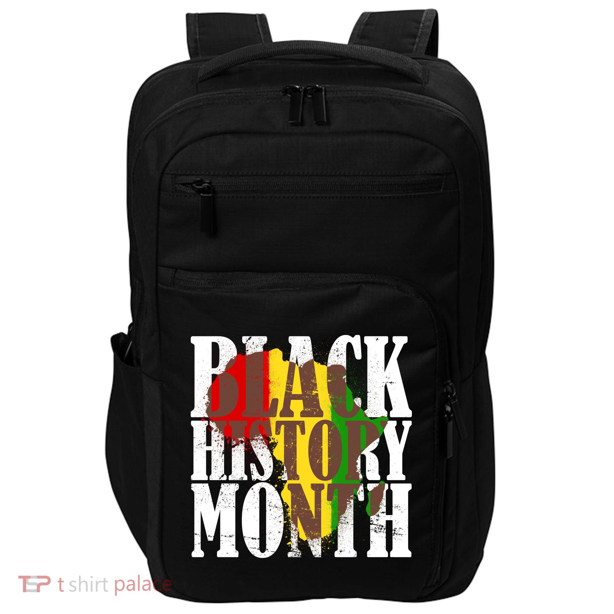 Black History Month Africa Paint Splat Impact Tech Backpack