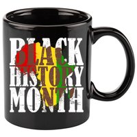 Black History Month Africa Paint Splat 11oz C Handle Ceramic Mug