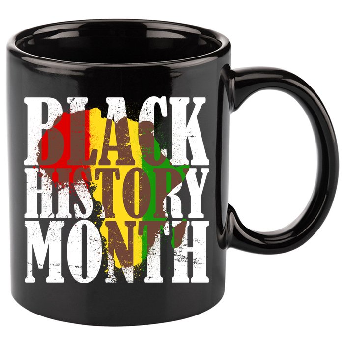 Black History Month Africa Paint Splat 11oz C Handle Ceramic Mug