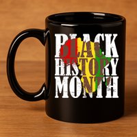 Black History Month Africa Paint Splat 11oz C Handle Ceramic Mug