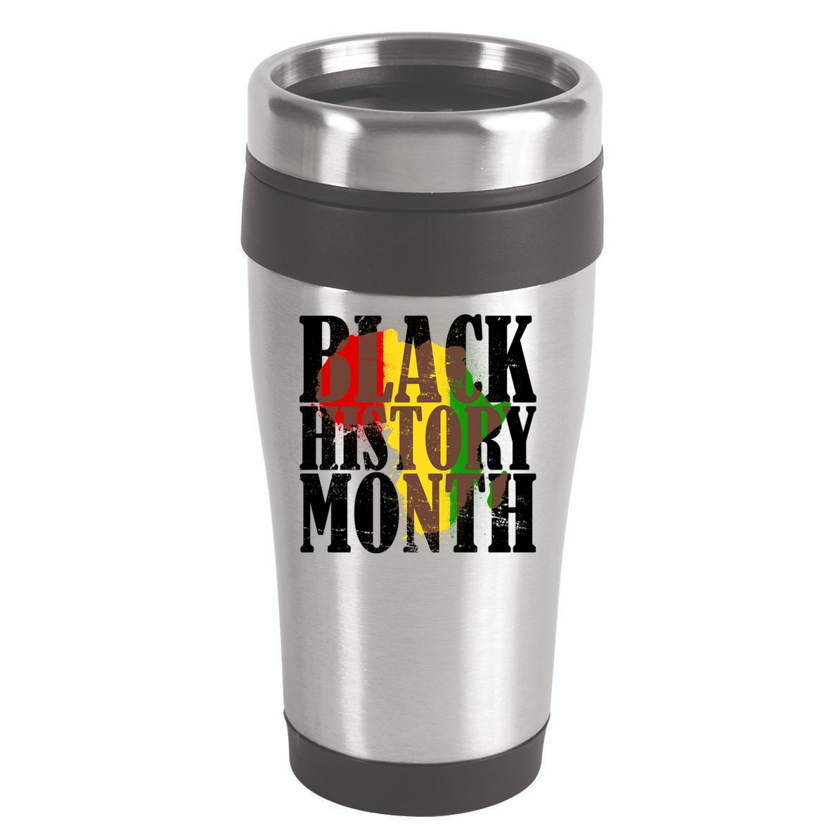 Black History Month Africa Paint Splat 16oz Travel Tumbler