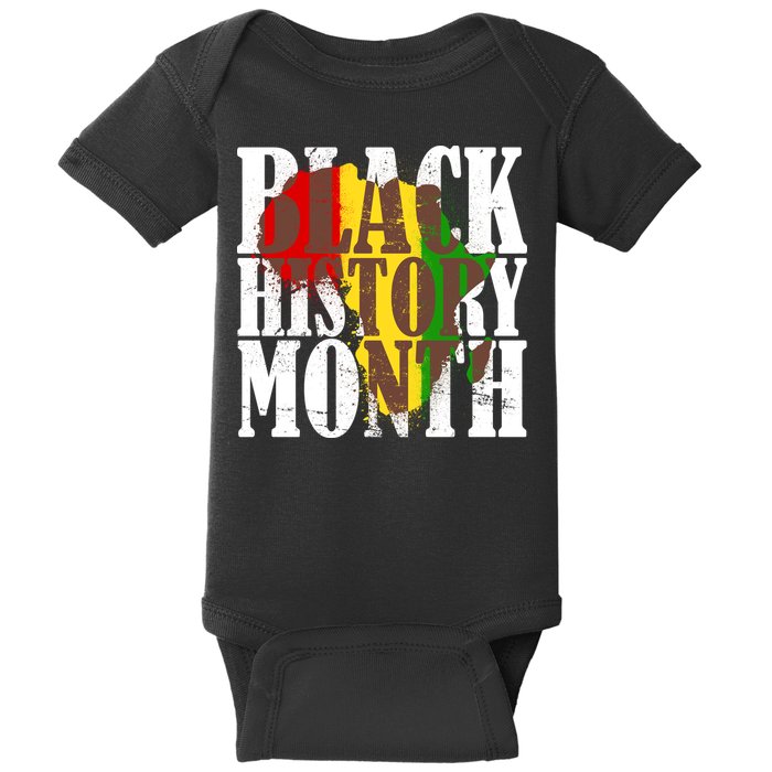 Black History Month Africa Paint Splat Baby Bodysuit
