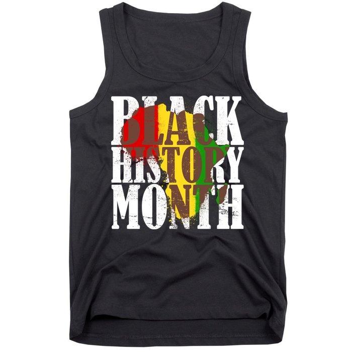 Black History Month Africa Paint Splat Tank Top