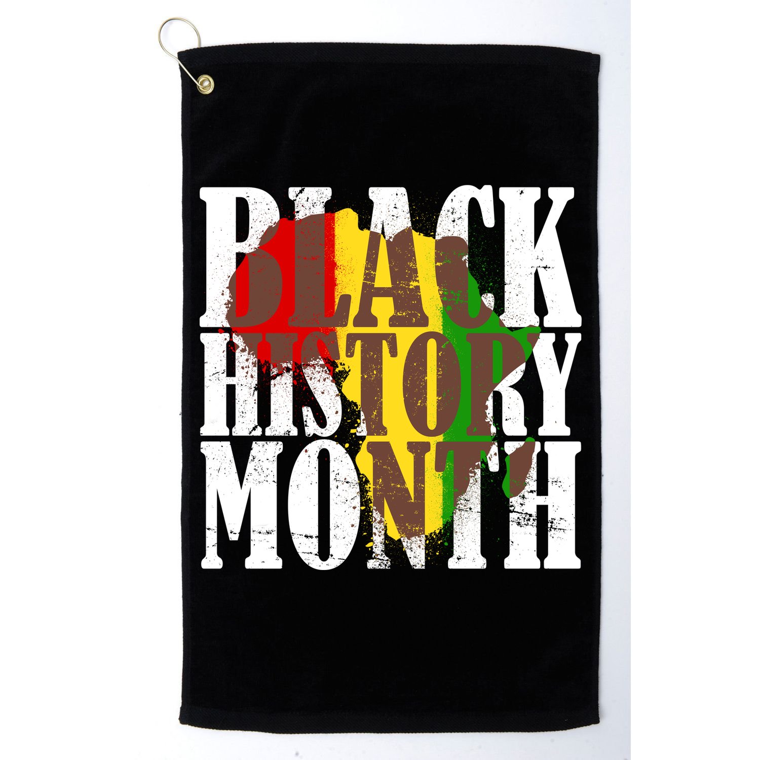Black History Month Africa Paint Splat Golf Towel