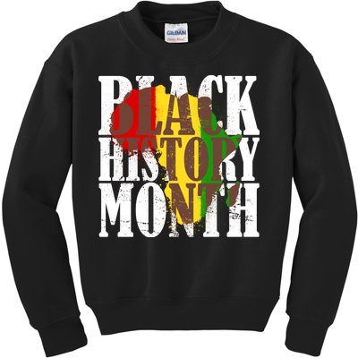 Black History Month Africa Paint Splat Kids Sweatshirt