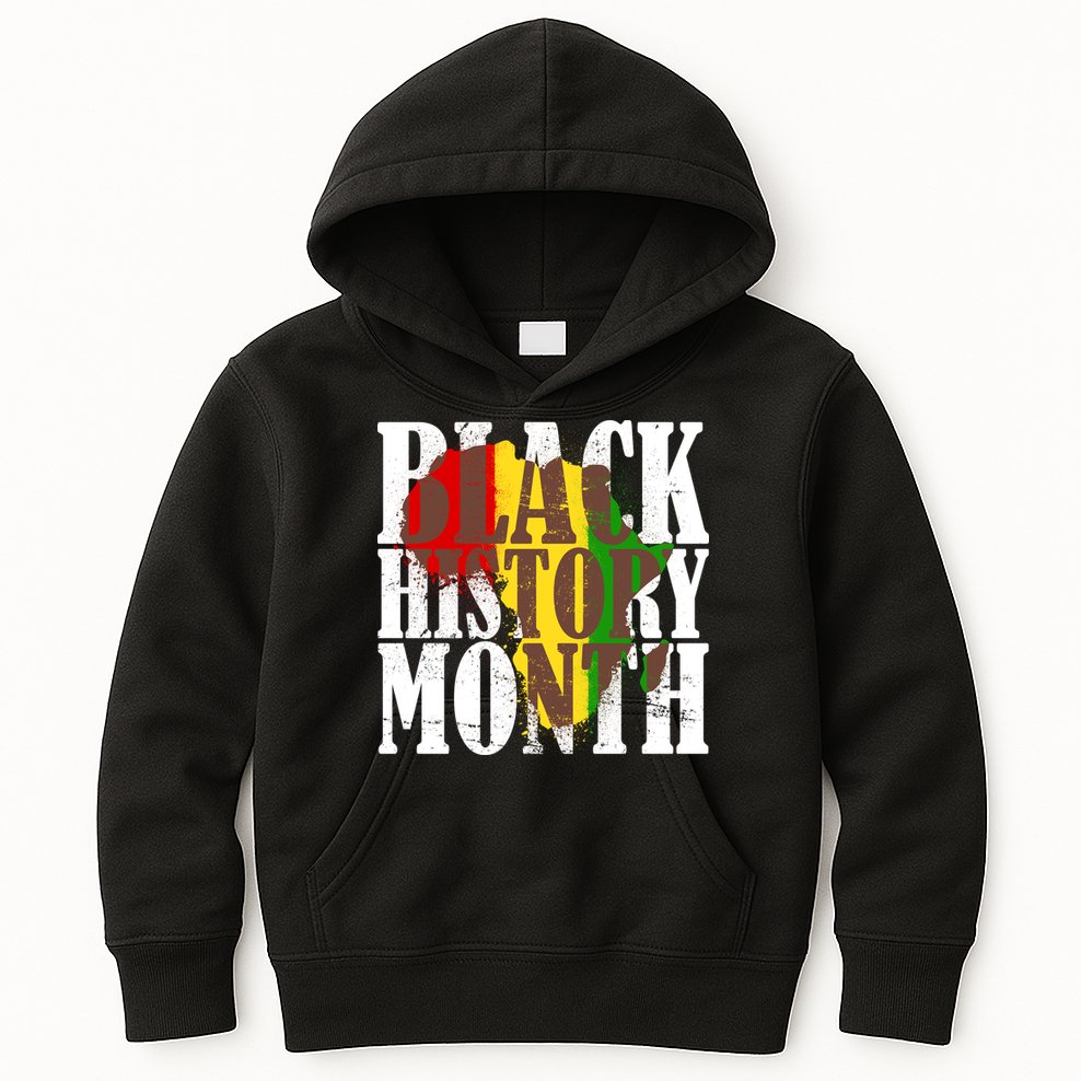 Black History Month Africa Paint Splat Kids Hoodie