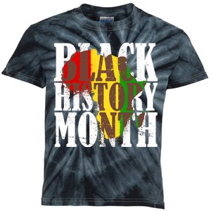 Black History Month Africa Paint Splat Kids Tie-Dye T-Shirt