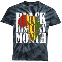 Black History Month Africa Paint Splat Kids Tie-Dye T-Shirt