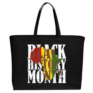 Black History Month Africa Paint Splat Cotton Canvas Jumbo Tote