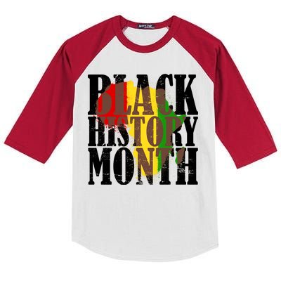 Black History Month Africa Paint Splat Kids Colorblock Raglan Jersey