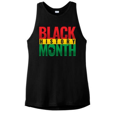 Black History Month African design Ladies PosiCharge Tri-Blend Wicking Tank