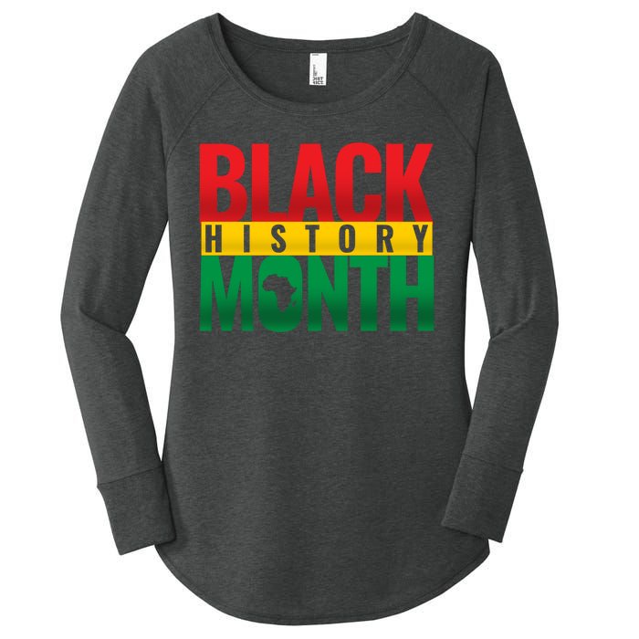 Black History Month African design Women's Perfect Tri Tunic Long Sleeve Shirt