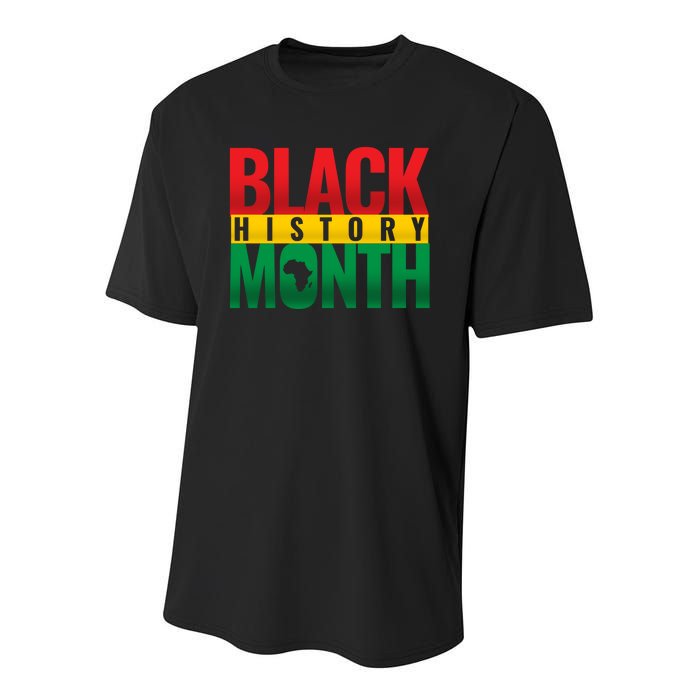 Black History Month African design Youth Performance Sprint T-Shirt