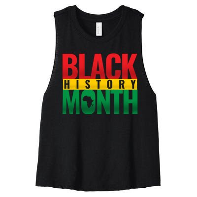 Black History Month African design Women's Racerback Cropped Tank