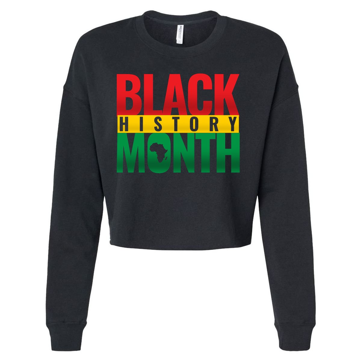 Black History Month African design Cropped Pullover Crew