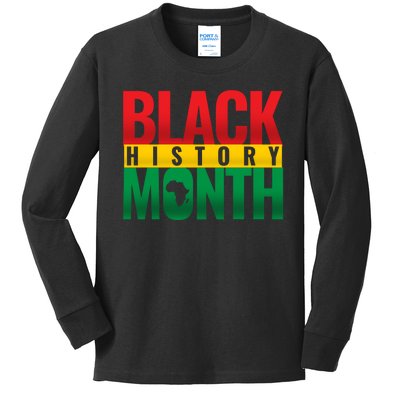 Black History Month African design Kids Long Sleeve Shirt